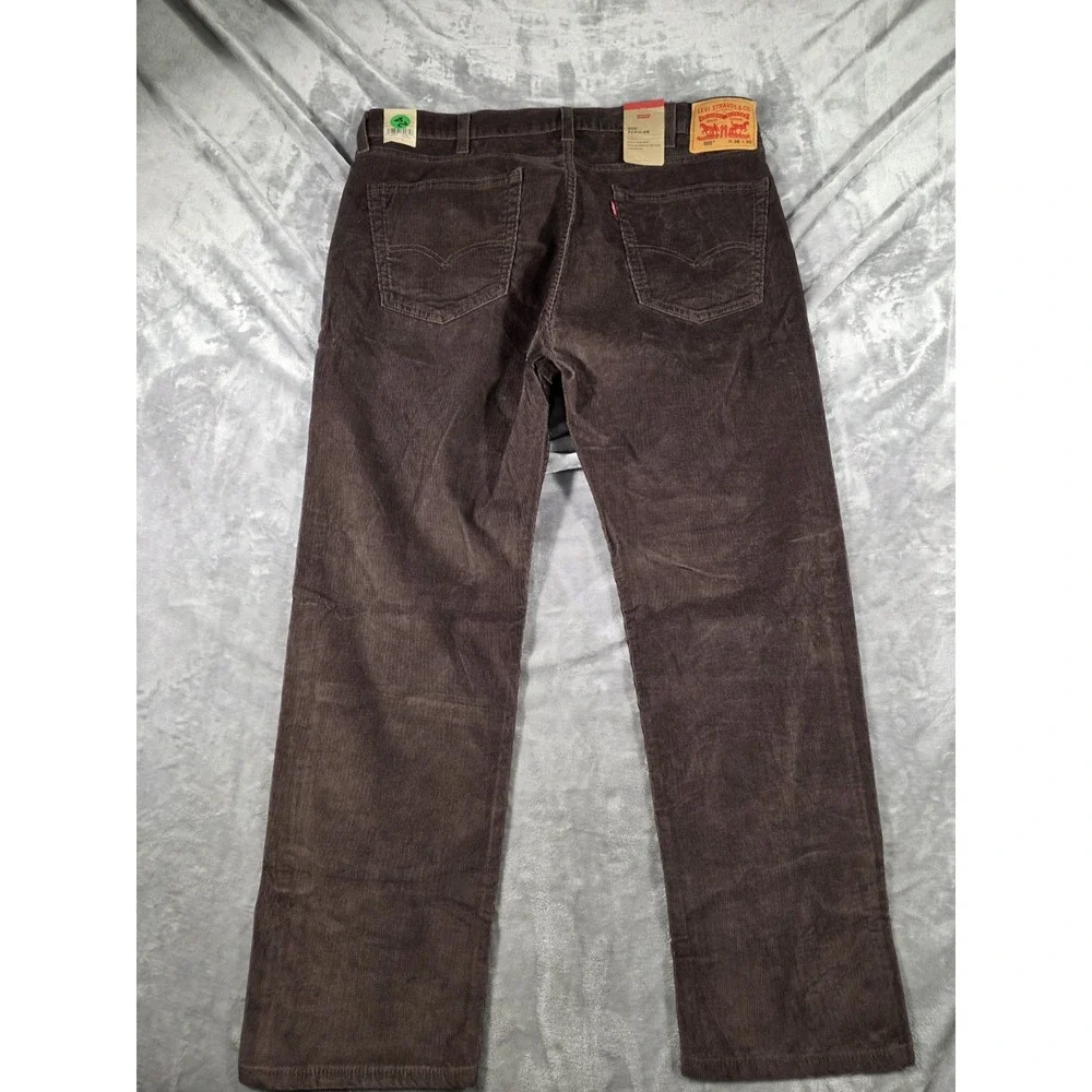 NWT Levi's 505‎ Men 38x30 Jeans Regular Stretch Fit Brown Corduroy Pants